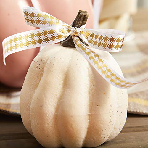 Image of Brother P-Touch Embellish Gold Print on White Satin Ribbon TZER234 - ~ inch Wide x ~13.1' Long for use with P-Touch Embellish Ribbon & Tape Printer