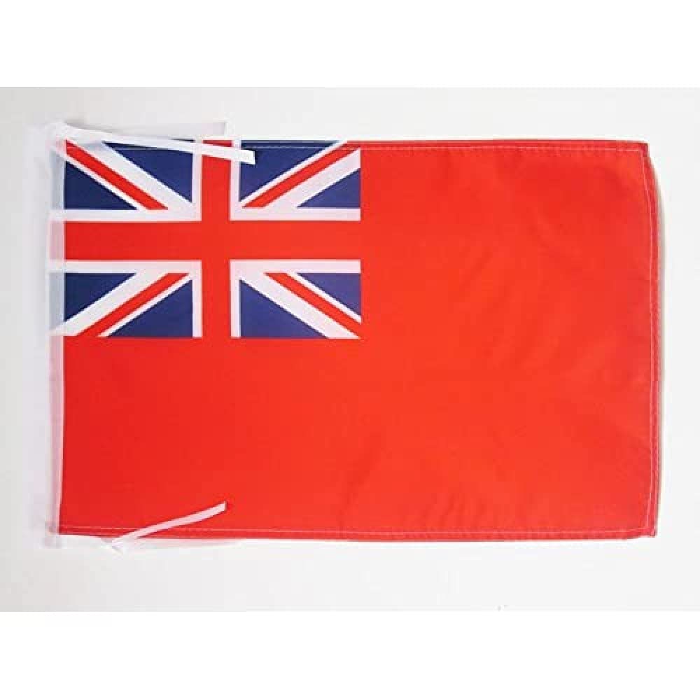 AZ FLAG - United Kingdom Red Ensign Flag - 18'' x 12'' - 100% Polyester UK - British - England Small Banner with Two Cords - Fade Resistant - Vivid Colors - 18x12 in - 45x30 Cm