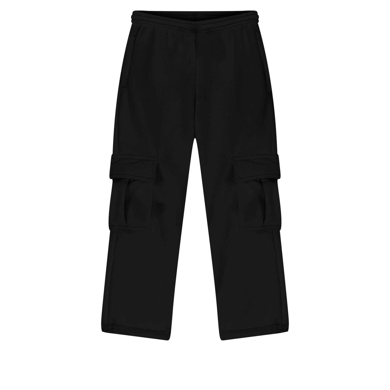 Generisch Pantalones deportivos largos para hombre, monos para niños, pantalones de chándal con cordón, pantalones negros para niños