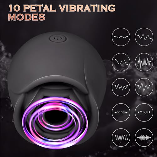Image of App Controlled Rose Toy Clitoral Stimulator, Suction & Vibration Bluetooth Vibrator, Rechargeable Silicone Personal Massager for Women, Magnetic Charging, Storage Pouch Included