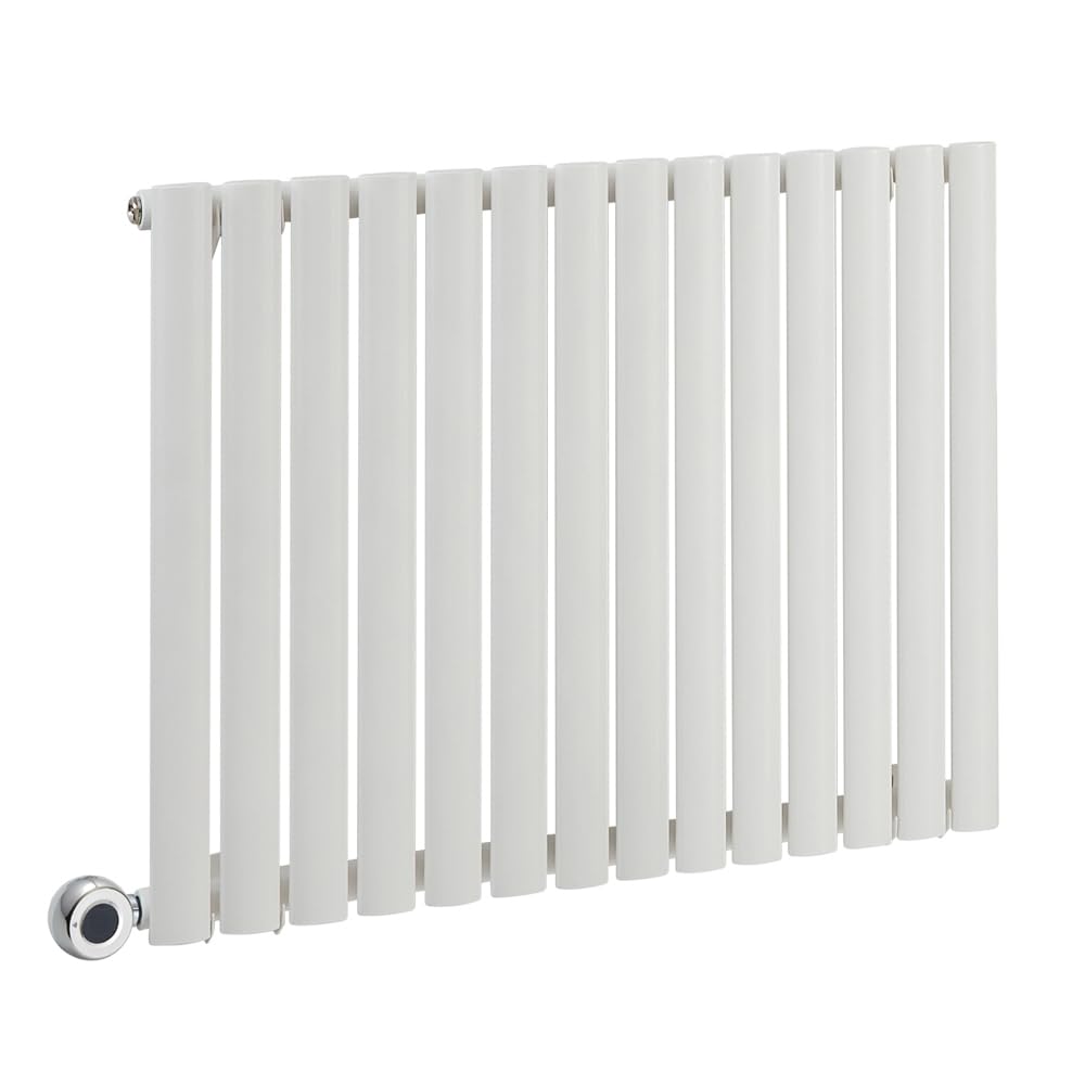 Milano White Aruba 800W Horizontal Single Oval Panel Wifi Electric Radiator - 635Mm X 826Mm
