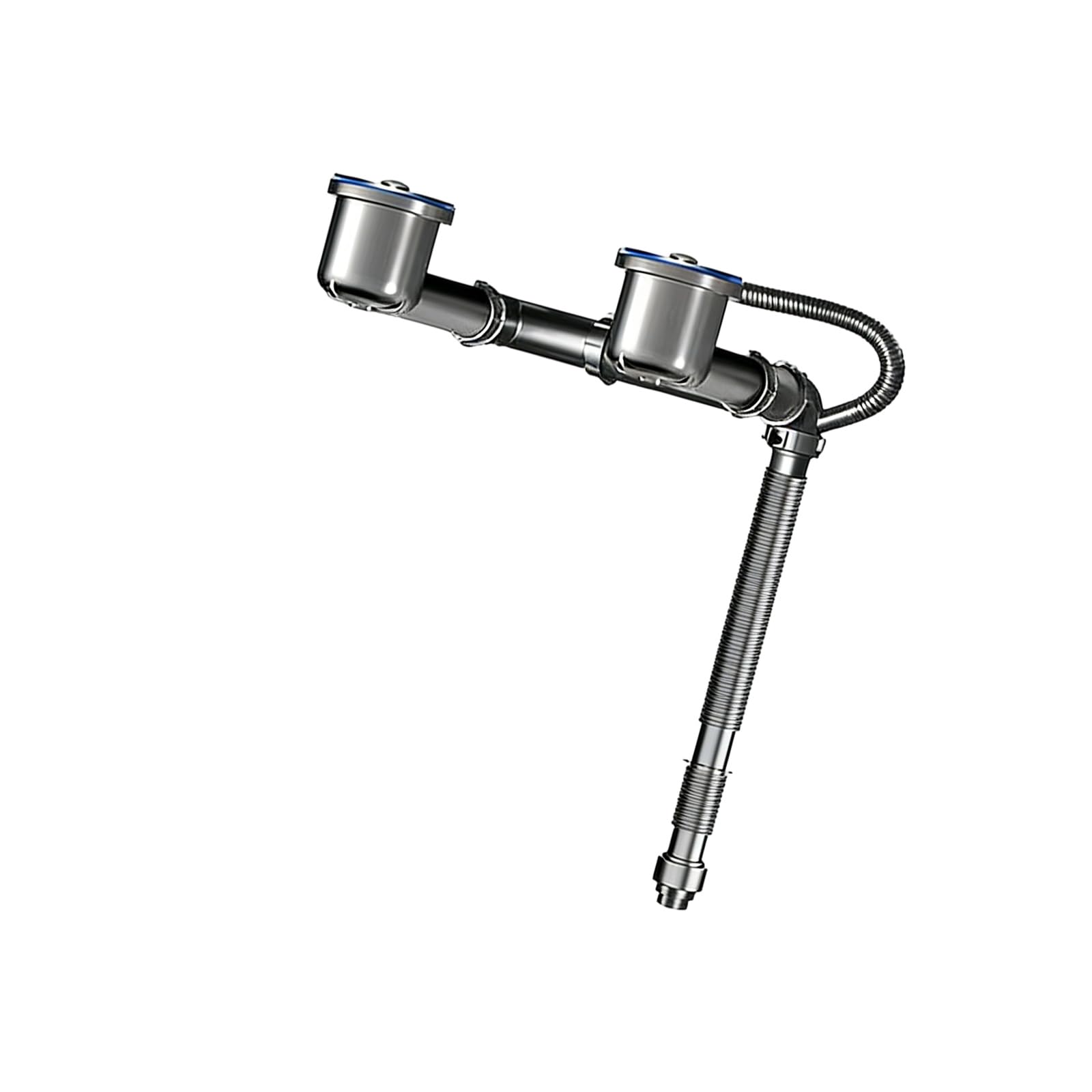 Laikoutd 110 Tall Cup Setchen Washbasin Sink Bathroom Downpipe Fittings Flexible Connection Single/Double Drain Pipe Set Enduring Single/Double Drain Pipe Set
