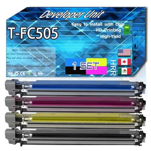 CEECN T-FC505 Developer Unit Compatible for Toshiba E-Studio 2515AC 3015AC 3515AC 4515AC 5015AC Printers, High Production Replacement (4-Pack BK/C/M/Y)