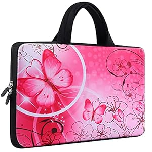 icolor 11 11.6 12 12.1 12.5 inch Laptop Carrying Bag Chromebook Case Notebook Ultrabook Bag Tablet Travel Cover Neoprene Sleeve for Apple Macbook Air Samsung Google Acer HP DELL Lenovo Asus Pink
