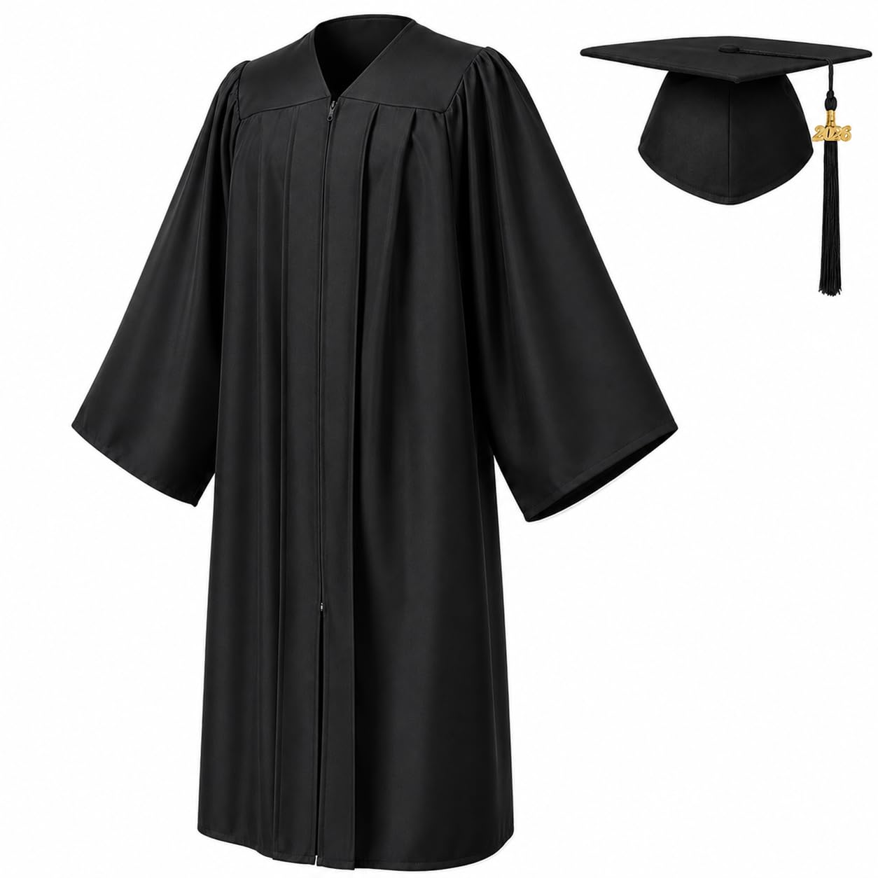 gradois Unisex Matte Graduation Cap and Gown 2026 Tassel Set for High School &College Graduates