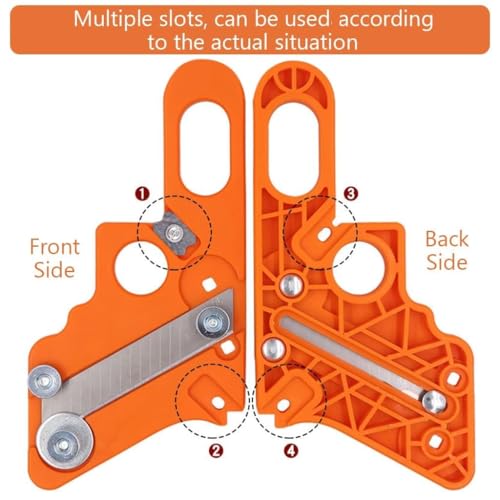 Image of AASONS Combo 3pc Woodworking Edge Banding Tool Set, Edge Banding Glue Applicator Blocks For 10-22mm Width Trim & Trimmer Cutter With Guide Rail & Level, With 10Pcs Blades, For Plywood, Cabinet, DIY
