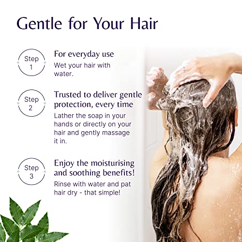 Foto von Mistry's Potenized Neemöl 2-in-1 Shampoo und Spülung, 200 ml, sanft und feuchtigkeitsspendend für allergiegefährdete Haut, ohne Zusatzstoffe, vegan,