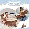 Tezituor Long Otter Plush Pillow,39.5" Giant Otter Stuffed Animal Soft Cuddly Sea Otter Long Body Pillow Sleeping Hugging Case Pillow Plush Toy Gifts for Kids Girlfriends Birthday Valentines Day #5