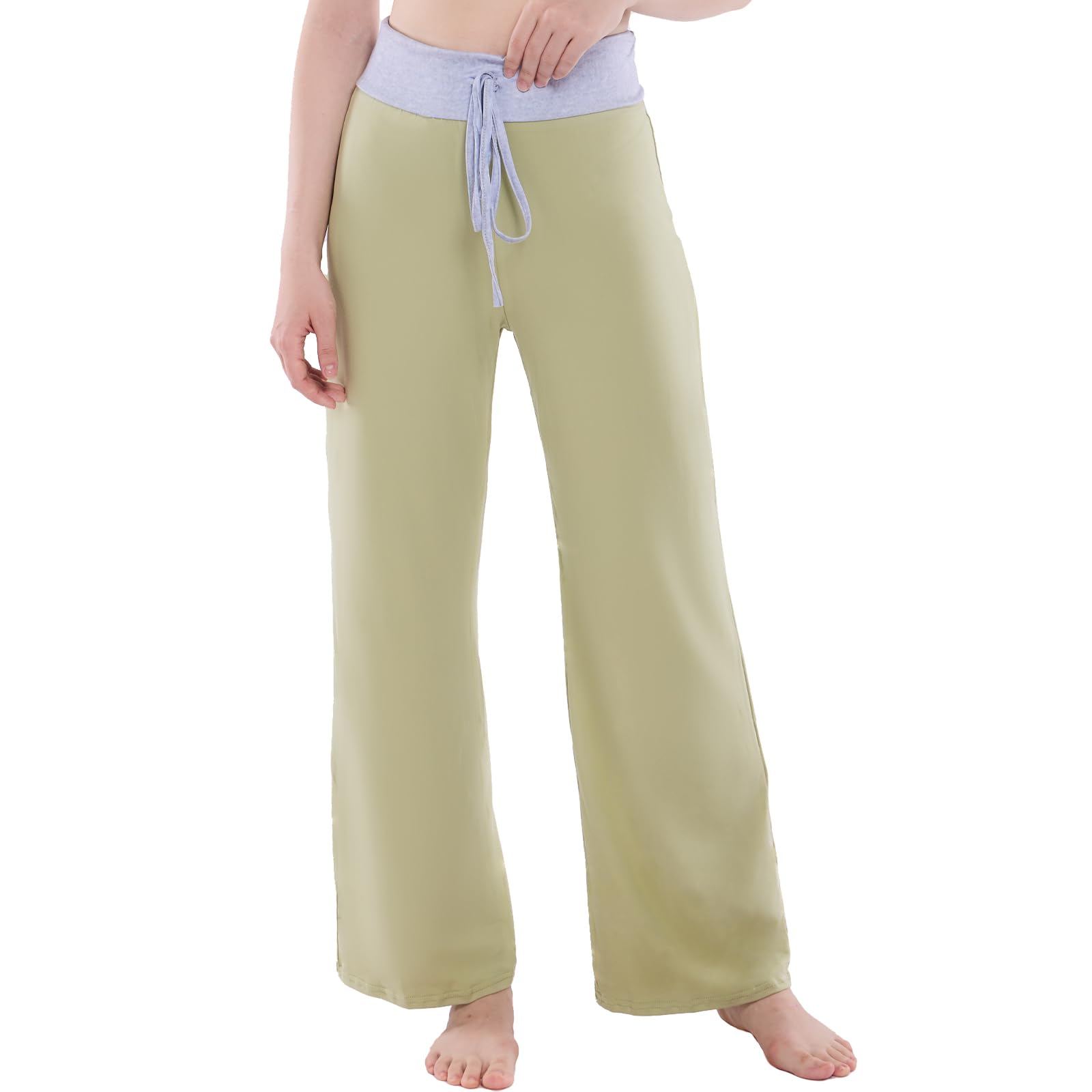 NEWCOSPLAY Women's Comfy Pajama Drawstring Wide Leg Pants