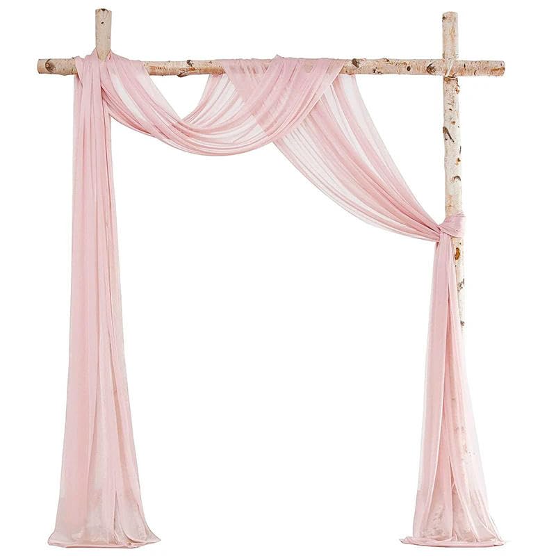Hochzeitsbogen-Drapierung, Chiffon-Stoff, Brautbogenvorhänge, 6 / 10 m, Chiffon-Stoff, Vorhänge für Hochzeitsbögen, Zeremonie, Empfang, Dekorationen, durchsichtige Stoffvorhänge für Party,