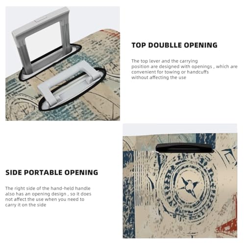 Nautical Marine Copmass Stretchable Luggage Covers for Suitcase TSA Approved, Dust Proof and Scratch Resistant Travel Luggage Protector for Carry On (18-21 in)4