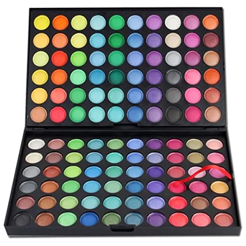 FantasyDay Profi 120 Farben Hochpigmentierte Warme Natürliche Matt Schminke Lidschatten Palette Makeup Kit - Augenschatten Eyeshadow Make Up Kosmetik Make-up Palette Schimmer Set #2 Cover