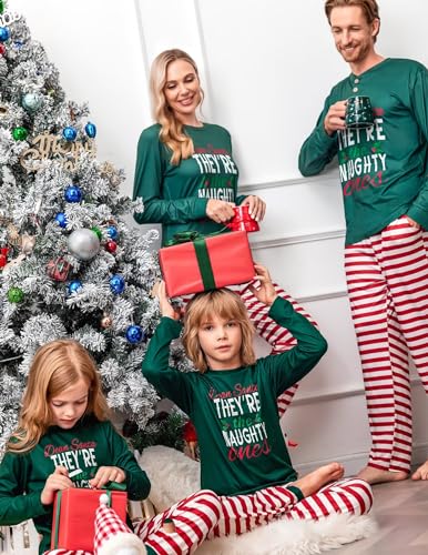 Ekouaer Family Christmas Pajamas Matching Sets Womens Mens Pjs Long Sleeve Sleepwear Holiday Lounge Sets
