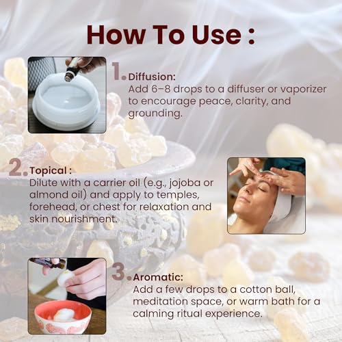 Image of Loban Essential Oil 30ml (Frankincense) for Glowing Rejuvenated Skin | Ideal For Meditation Prayer Positivity Rituals in Diffuser | Anxiety Relief | Pure Premium Natural & Undiluted