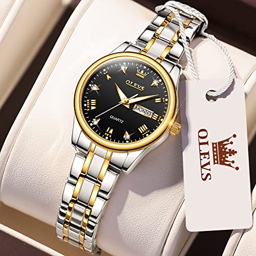 Image of OLEVS Mens Watches Analog Chronograph Square Dress Watch for Man Stainless Steel or Leather Band Waterproof Luminous Date Male Watch