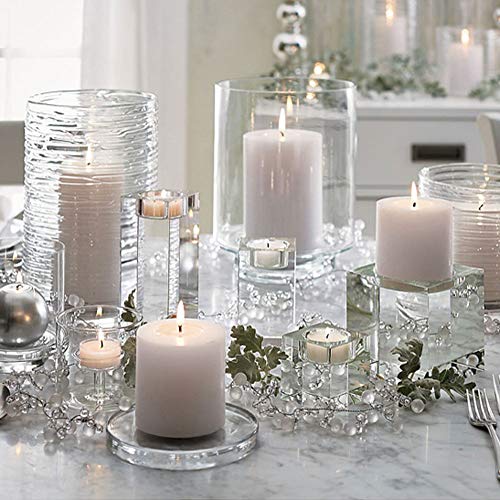 image for AiFanS Glass Tealight Holders Centerpiece,Crystal Candle Holders Decor