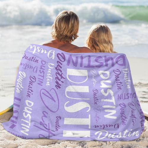 Personalized Blankets for Kids with Names Customized Blankets with Name for Adult Custom Blanket Gift for Birthday Christmas Valentines Day Gift