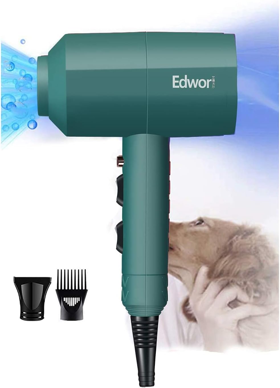 IONE Dog Cat Hair Dryer,Professinal Double Force Grooming Blower Dryer for Medium/Small Pets,IEC Certificated (S)
