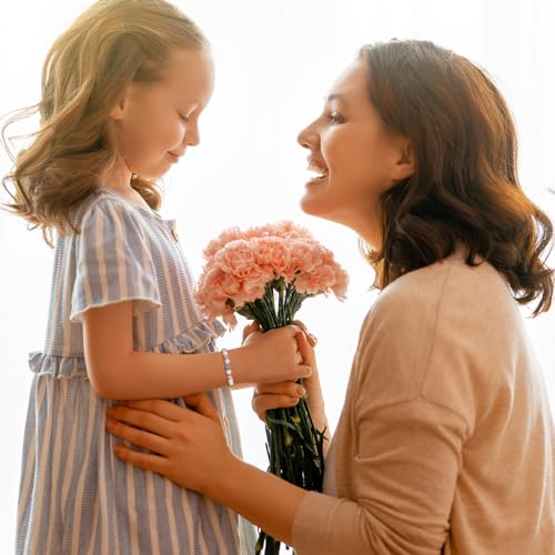 SERENEY-Daughter-Gifts-from-Mom-Dad-Daughter-Bracelet-as-Christmas-Gifts-for-Daughter-Pink-Beaded-Bracelets-as-Daughter-Birthday-Gifts-Daughter-Jewelry-as-Stocking-Stuffers-for-Teens-Girls-Adult