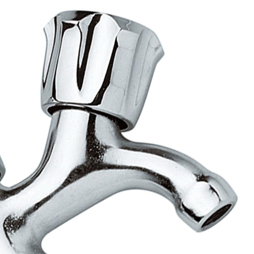 RUBINETTO DUE MANIGLIE ATTACCO LAVATRICE 1/2" x 3/4" DUPLEX DOPPIO ATTACCO PER LAVATRICE