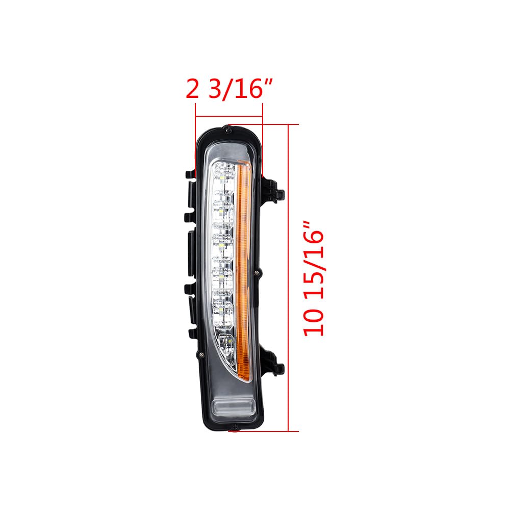 FITRITE AUTO PARTS New Left Driver Side Daytime Running Light Bezel For 2012-2015 Mercedes ML350, 2015 Mercedes ML250, Chrome, Without AMG Package MB2566100 1668850774