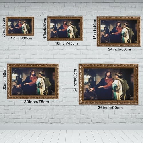 Décoration murale Jésus et le jeune homme riche Hofmann tableau bureau 40x61 - 2