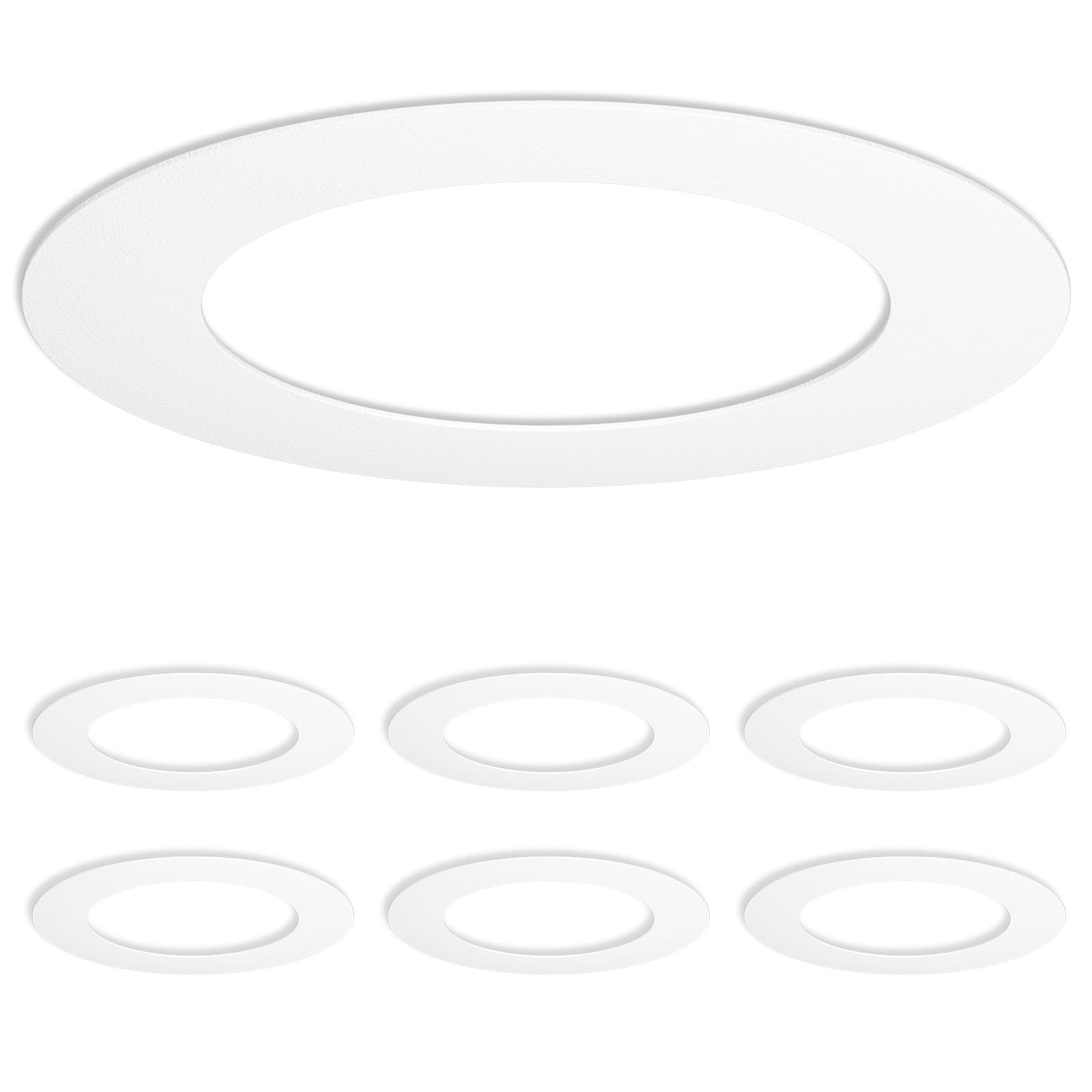 Amico Goof Rings for 6 Inch Recessed Lights, 6 Pack, White