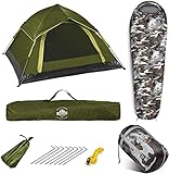 Lumaland Outdoor Pop Up Zelt 3 Personen Festivalzelt +...
