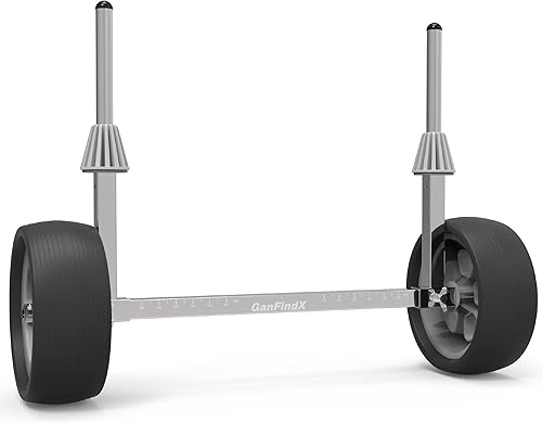 GanFindX Quick-Detachable & Heavy-Duty Kayak Cart, Width Adjustable Dolly with Widebody No-Flat Tires, Strong Load Capacity, Suitable for Kinds of