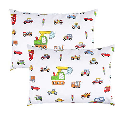 IBraFashion Kids Toddler Pillowcases 100% Cotton 14x19 2 Packs Fits Kid Toddler Bedding
