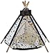 BDRPZX Kawaii Wzór Zwierząt Pet Namioty Pet Namiot Dom Koty Łóżko Przenośny Teepee Z Grubą Poduszką Szczeniak Wycieczyste Outdoor Łóżka (rozmiar: Średni) (Size : M)