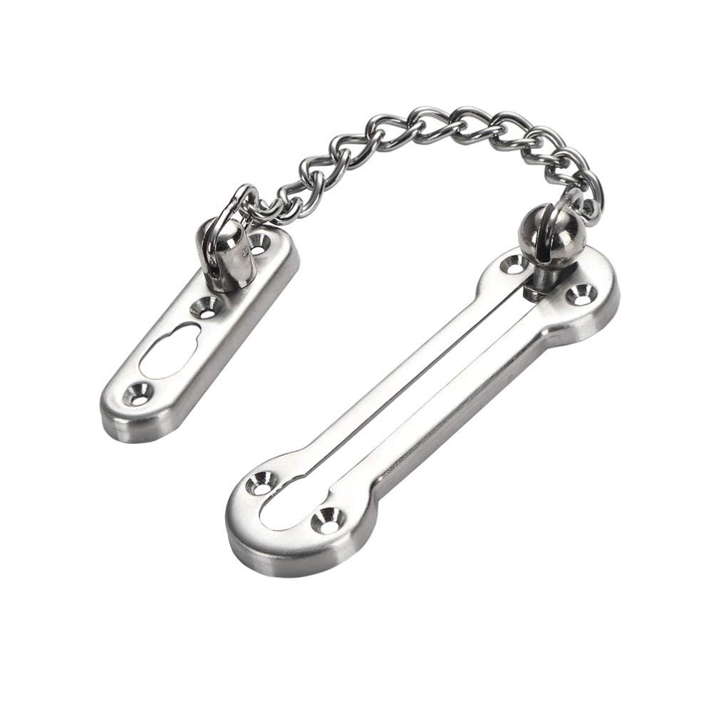 DOITOOL Practical 1pc Safety Slide Lock Chain Stainless Steel Door Chain Door Lock Guard for Windows