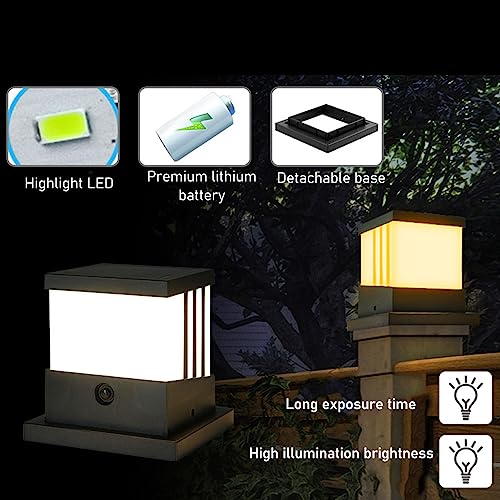 Outdoor Solar Post Cap Light, Snelle Doe-het-zelf Installatie Outdoor Solar Lamp Post Light Weerbestendig voor Tuin - Afbeelding 3