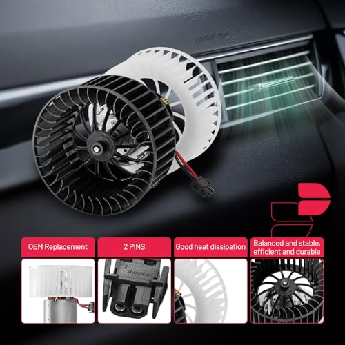 Image of BDFHYK AC Heater Blower Motor Fan 700165 Compatible with BMW 318ti 320i 323Ci 323i 323ti 325Ci 325i 325xi 328Ci 328i 330Ci 330i 330xi X3,HVAC Blower Motor Assembly Replacement for 64113453729 75808