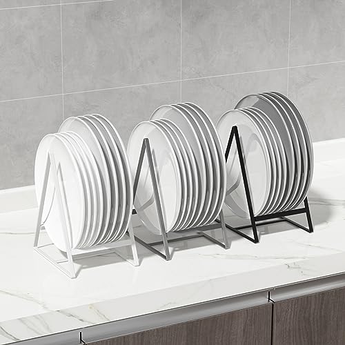 Hikinlichi Triangle Plate Holders Organizers 2 Pack Upright Cabinet ...