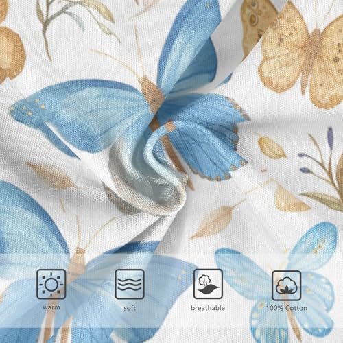 Wusikd Watercolor Blue Boys' Underwear Cotton Brown Butterfly Boys Briefs Soft Toddler Underwear 2T3