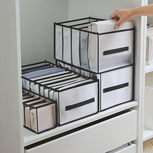 Closet Organizers and Storage, 12 Grids T-Shirt Organizer for Closet, Wardrobe Garments Organizer, Garments Organizer Jean Organizer for Closet, Garments Storage Organizer for Pants, Shirts(3 Pcs,Black) 7 510BVdtZ1PL. AC