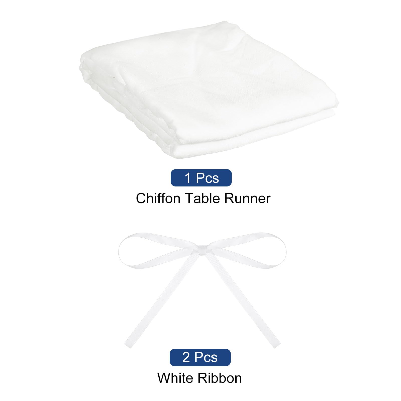 Amazon｜uxcell シフォンテーブルランナー 3 M 72 x 305 cm 素朴な