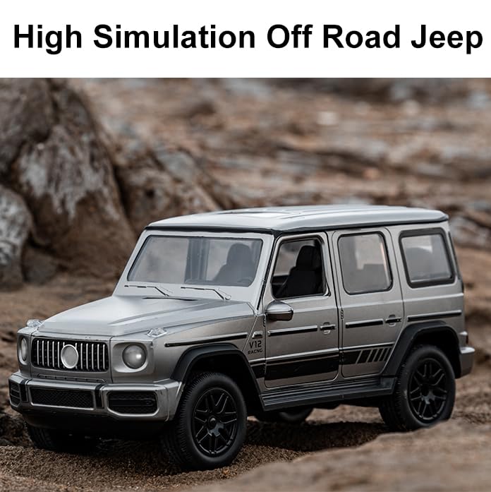 Image of 2.4G RC Cars for Kids, 1:14 Remote Control Jeep Toy with LED Lights, Gesture Sensing Open Doors Racing SUV Truck, Off-Road All Terrain Crawler Vehicle Toy, Birthday for Boys