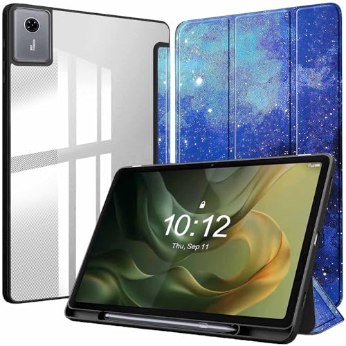 Image of ProElite Cover for Motorola Pad 60 Neo 11 inch 2025, Smart Flip Case Cover for Motorola Pad 60 Neo 11 inch 2025 with Pen Holder, Stars [Transparent Back]