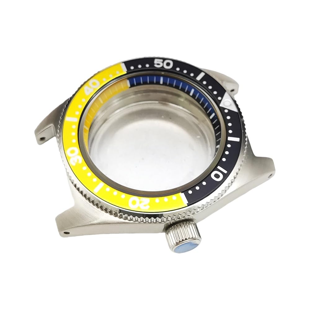 40mm Ersatz 316L Edelstahl Uhrengehäuse Kit, Passend für NH35 NH36 Werk 28,5 Zifferblatt, Retro Lünette Taucher Uhren Modifizierung Teil für Seiko SLA017 62MAS