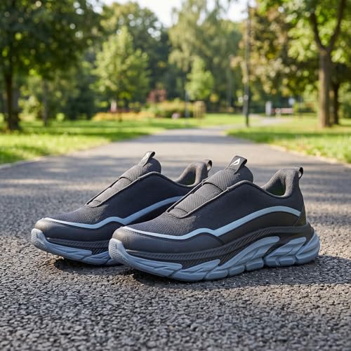 Image of Impakto IronHike Outdoor Shoes for Men | Cushioned Insole | Anti Skid Sole for All-Terrain | Lightweight Slip-in Fit System Casual Shoes for Walking, Gym & Casual Outings