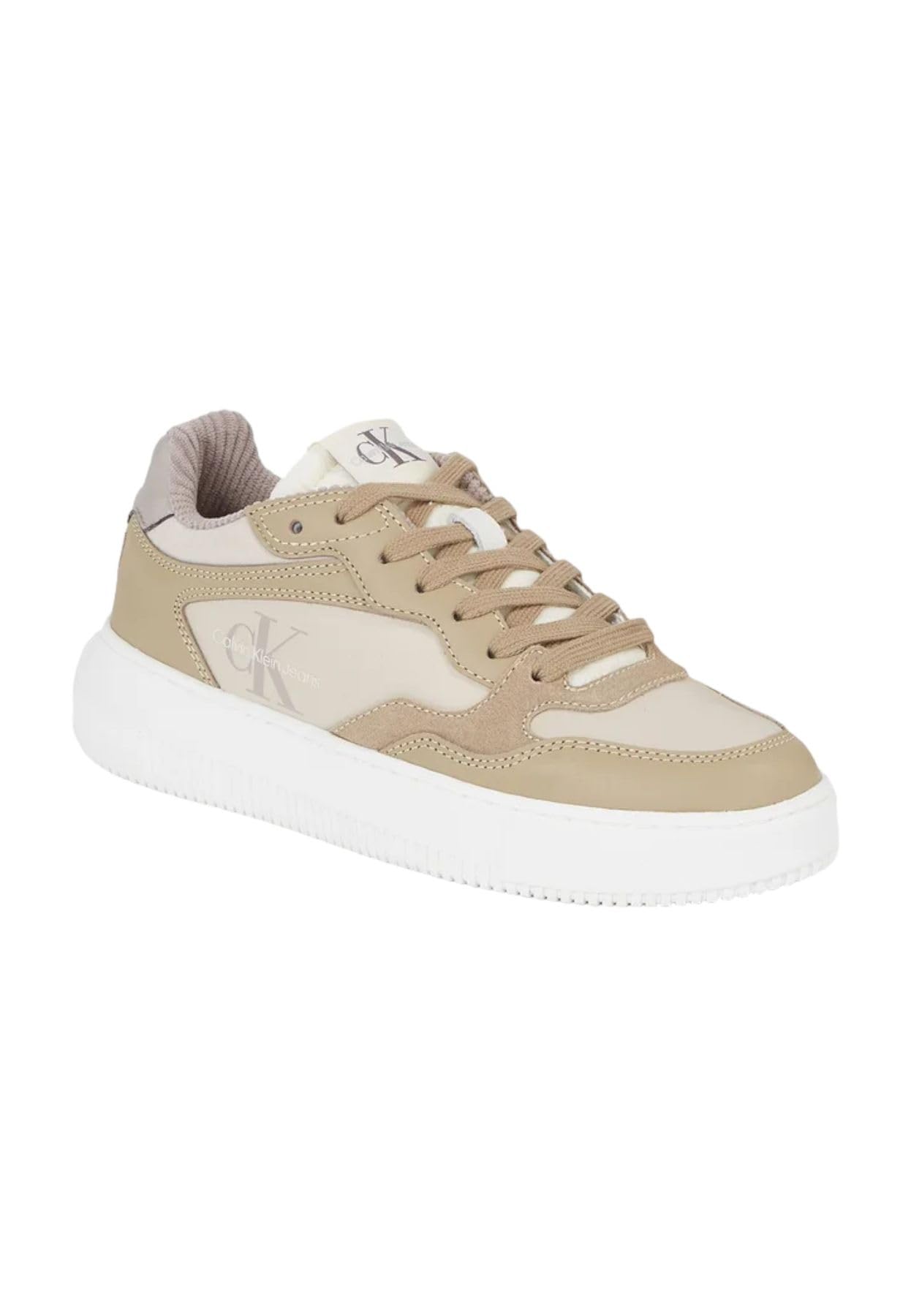 Calvin Klein Zapatillas de Piel Chunky Cupsole marrón