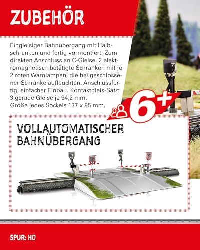 Märklin start up - Vollautomatischer Modelleisenbahn Bahnübergang Spur H0, 74924 – Bild 4