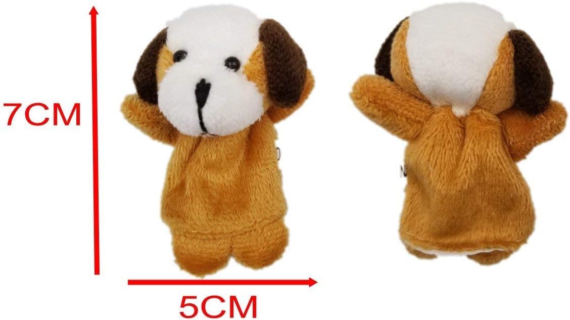 JZK 11 zwierząt palec marionetka zestaw mała pluszowa zabawka zwierzę ręka marionetka dla dzieci dzieci upominki na przyjęcie urodzinowe torby wypełniacze