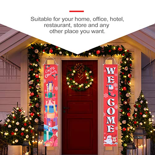 Cabilock Alpendre de Natal Sinal de Boas-Vindas DecoraÃ§Ãµes Ao Ar Livre Penduradas Banners para O N
