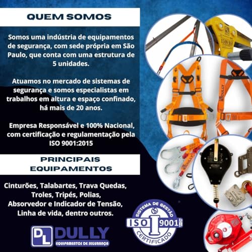 Cinto Paraquedista Dlt-012 + Talabarte De Segurança Duplo Y Dltabs-09