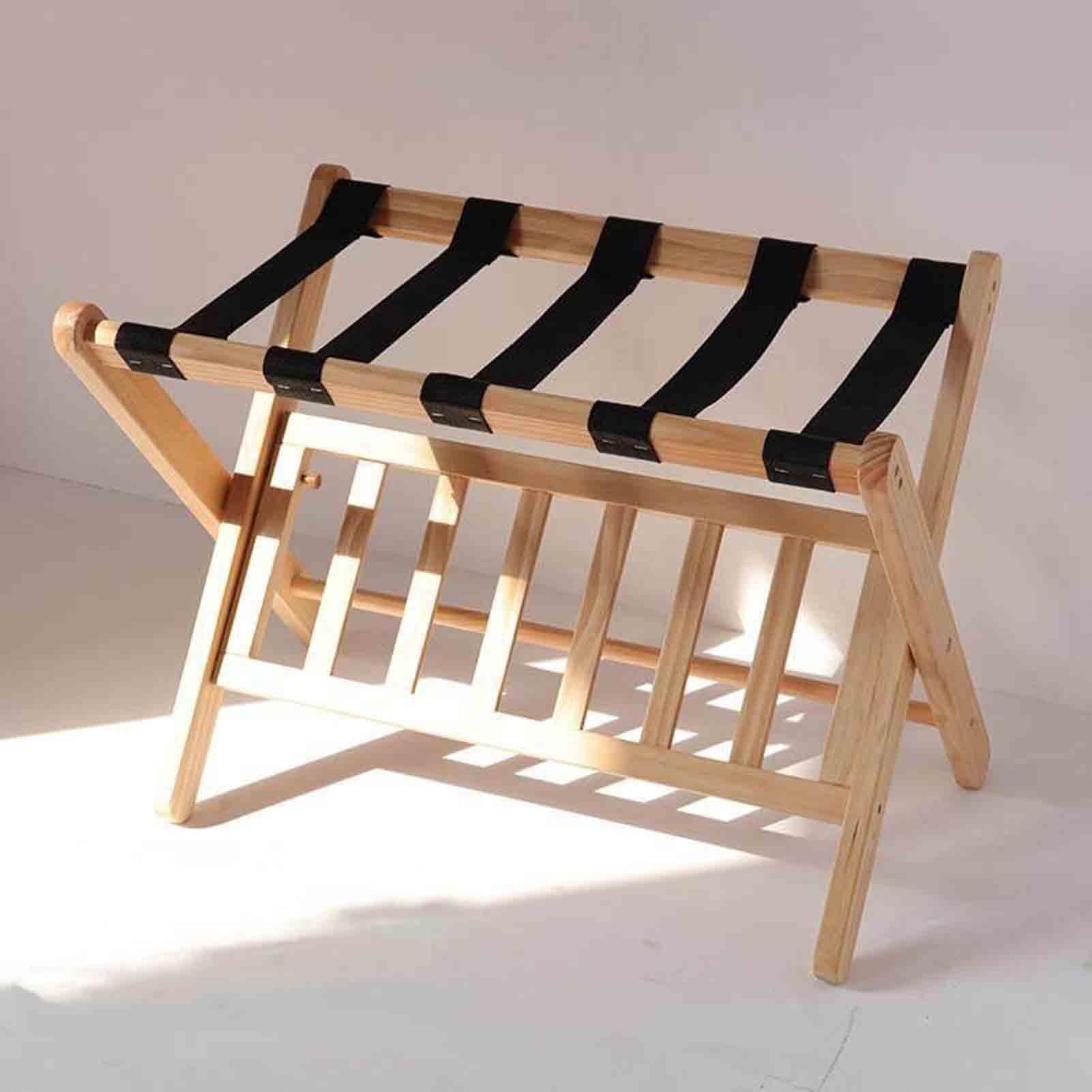Support de valise pour chambre d'hôtes avec étagère de rangement