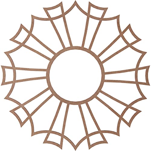 Image of Ekena Millwork 24 inchOD x 8 1 /2 inchID x 3 /8 inchT Augustus Wood Fretwork Pierced Ceiling Medallion, Wood (Paint Grade)