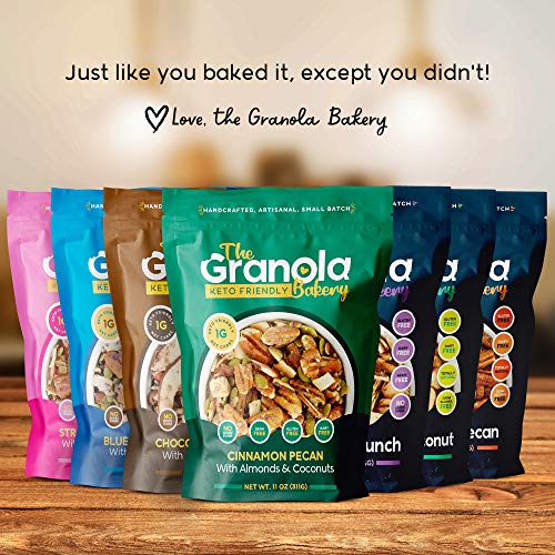The Granola Bakery Keto Granola | Low Carb Keto Cereal | 1g Net Carb | Low Sugar, Keto Nut Granola | Small Batch, Hand Crafted | Chocolate Coconut, 11 Ounces